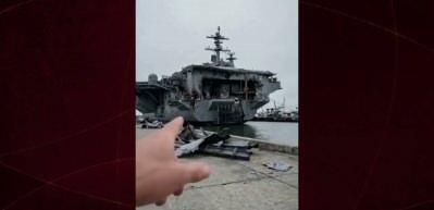 ABD'nin meşhur savaş gemisi tamir i&ccedil;in Girit'e d&ouml;nd&uuml;