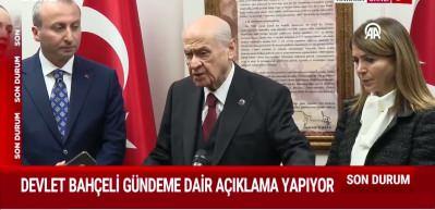Devlet Bah&ccedil;eli: "İsrail'in karanlık emelleri son bulmalı"