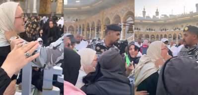 Kabe'nin &ouml;rt&uuml;s&uuml;n&uuml; makasla kesmeye &ccedil;alışan T&uuml;rk hacı g&ouml;zaltına alındı!