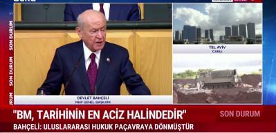 MHP lideri Devlet Bah&ccedil;eli BM  en aciz ve perişan d&ouml;neminde" dedi