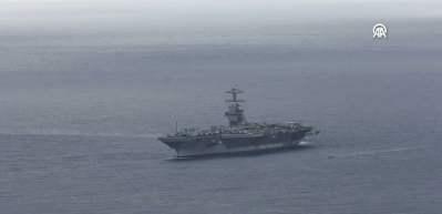 USS Gerald R. Ford u&ccedil;ak gemisi, yangın sonrası Girit Adası'na geri d&ouml;nd&uuml;