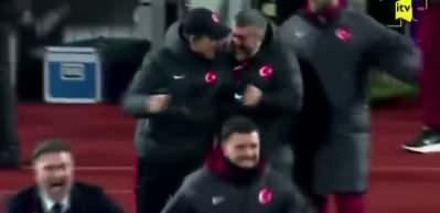 Tek y&uuml;rek tek bilek! A milli takımın zaferi Azerbaycan kanalında coşkuyla kutlandı