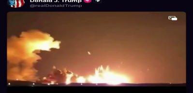 Trump, İsfahan'a saldırının g&ouml;r&uuml;nt&uuml;lerini yayınladı