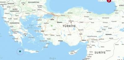 Akdeniz'de 4,7 b&uuml;y&uuml;kl&uuml;ğ&uuml;nde deprem