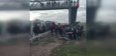 Ankara'da Saray mevkiinde Kızılcahamam halk otob&uuml;s&uuml; kaza yaptı: 5 &ouml;l&uuml;, 15 yaralı