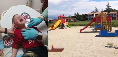 Madde bağımlısı şahıs parkta oynayan &ccedil;ocuğun boğazını kesti