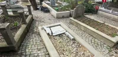 Sarıyer&rsquo;de İBB&rsquo;ye mezarlık isyanı: Dilek&ccedil;eler &ccedil;&ouml;pe, kabirler enkaza d&ouml;nd&uuml;