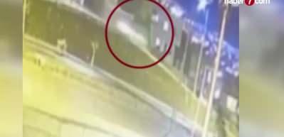 Şırnak'ta otomobilin alt yola u&ccedil;tuğu kaza kamerada