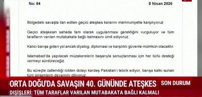 İran savaşında alınan ateşkes kararı sonrasından T&uuml;rkiye'den peş peşe uyarılar geldi
