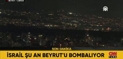 İsrail ordusu, L&uuml;bnan'ın başkenti Beyrut'a hava saldırısı d&uuml;zenledi