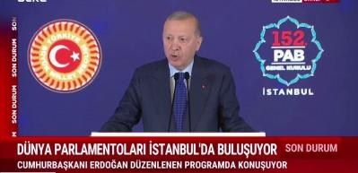 Cumhurbaşkanı Erdoğan: Uluslararası sistem b&uuml;y&uuml;k bir meşruiyet kriziyle y&uuml;z y&uuml;zedir