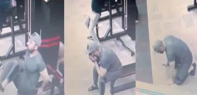 Keşmir'de spor salonunda ani &ouml;l&uuml;m kamerada! Hen&uuml;z 24 yaşındaydı