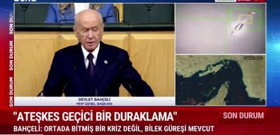 MHP lideri Devlet Bah&ccedil;eli "Savaşın tek sorumlusu İsrail'dir" dedi...