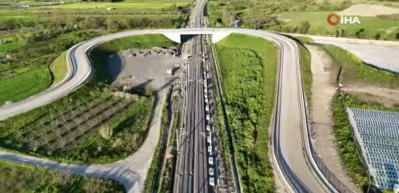 Bursa-Ankara hızlı tren hattı rayları b&ouml;yle g&ouml;r&uuml;nt&uuml;lendi