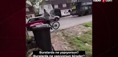 Londra'da bir adam, g&ouml;rd&uuml;ğ&uuml; İsrailliye nefret kustu: Bebek katili ne işin var burada!