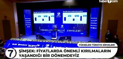 Şimşek: Fiyatlarda &ouml;nemli kırılmaların yaşandığı bir d&ouml;nemdeyiz