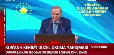 Cumhurbaşkanı Erdoğan: Kur'an yolu, hakikat ve İslam'ın yoludur