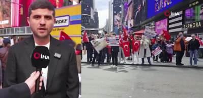 Mamdani'nin skandal 'Ermeni' s&ouml;zlerine karşı Times Meydanı'nda tarihi protesto