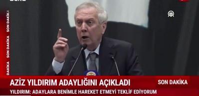 Aziz Yıldırım, Fenerbah&ccedil;e başkanlığına aday olduğunu a&ccedil;ıkladı