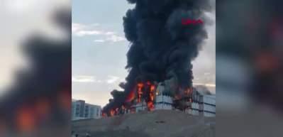 Kahramanmaraş'ta İnşaat şantiyesinde yangın: 1 &ouml;l&uuml;, 6 yaralı