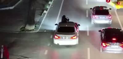 Sunrooftan &ccedil;ıktı, ceza yiyince beddua etti