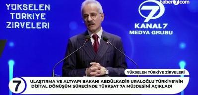 Bakan Abd&uuml;lkadir Uraloğlu Y&uuml;kselen T&uuml;rkiye Zirveleri'nde T&uuml;rksat 7A m&uuml;jdesini a&ccedil;ıkladı