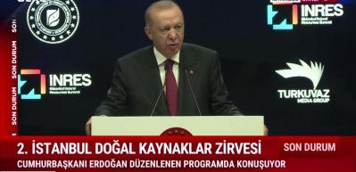 Başkan Erdoğan'dan enerji mesajı: T&uuml;rkiye en g&uuml;&ccedil;l&uuml; k&ouml;pr&uuml;d&uuml;r