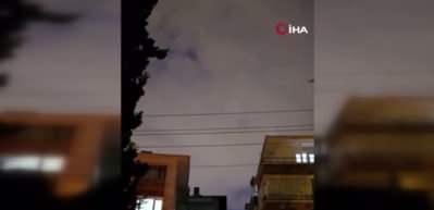Başkentte g&ouml;ky&uuml;z&uuml;ndeki ışıklar merak uyandırdı