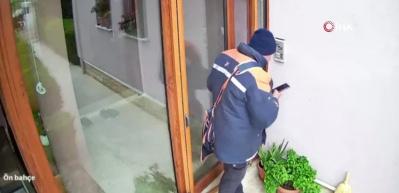 Denizli'de kazada hayatını kaybeden kuryenin son teslimat g&ouml;r&uuml;nt&uuml;leri kamerada