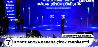 Y&uuml;kselen T&uuml;rkiye Zirveleri'nde Bakan Uraloğlu'na robot s&uuml;rprizi!