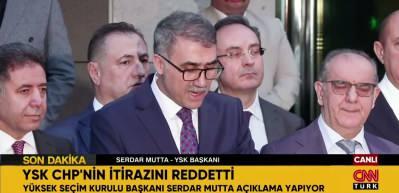YSK, CHP'nin itiraz kararını reddetti