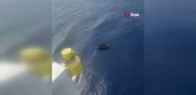 Akdeniz'de &ouml;l&uuml;mle burun buruna gelen y&uuml;zlerce g&ouml;&ccedil;meni T&uuml;rk gemisi kurtardı