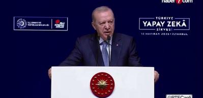 Cumhurbaşkanı Erdoğan T&uuml;rkiye Yapay Zeka Zirvesi'nde konuştu