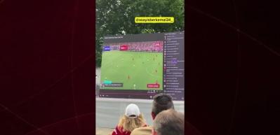 Kırıkkale&rsquo;de milli ma&ccedil; i&ccedil;in toplanan kalabalığa oyun videosu izletildi