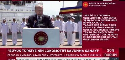 Başkan Erdoğan'dan tarihi mesaj: Kendi u&ccedil;ak gemisini &uuml;retebilen 7. &uuml;lke oluyoruz
