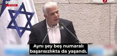 Tel Aviv'de T&uuml;rkiye tartışması... Lapid'den Netanyahu'ya Erdoğan eleştirisi: Diplomasi dersi verdi