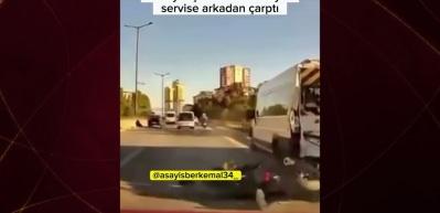 Motosikletlinin dikkatsizliği pahalıy patladı