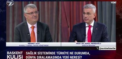 Bakan Memişoğlu Kanal 7'de a&ccedil;ıkladı: D&uuml;nyanın en kapsamlı ve &uuml;cretsiz sağlık hizmetini sunuyoruz