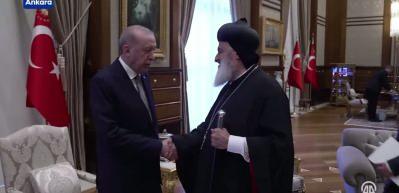 Cumhurbaşkanı Erdoğan, S&uuml;ryani Ortodoks Kilisesi Patriği'ni kabul etti