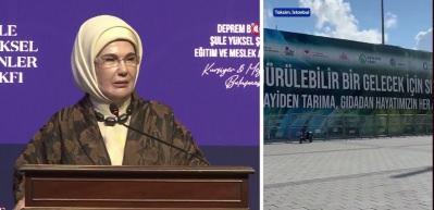Emine Erdoğan sıfır atık sergisini işaret etti: "Bir damla suyun kıymetini hatırlatıyor"