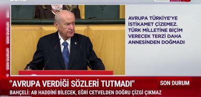 MHP lideri Bah&ccedil;eli Rumların Kıbrıs &uuml;zerinde oynadıkları oyunlara tepki g&ouml;sterdi