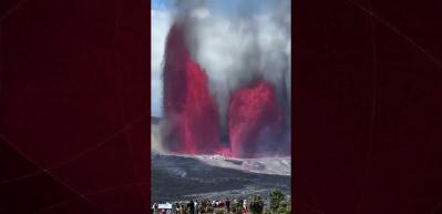 G&ouml;r&uuml;nt&uuml;ler yapay zeka değil ger&ccedil;ek! Kilauea Yanardağı 300 metreye kadar lav p&uuml;sk&uuml;rtt&uuml;
