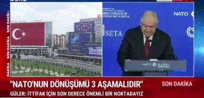 36. NATO Zirvesi'nde Bakan Yaşar G&uuml;ler NATO'nun askeri g&uuml;c&uuml; hakkında konuştu