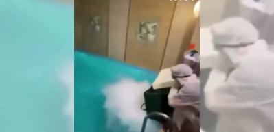 Havuza d&ouml;k&uuml;len kuru buz faciaya yol a&ccedil;tı: Uzmanlar kuru buz kullananları bir kez daha uyardı