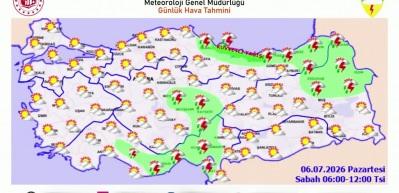 Meteoroloji sel, yıldırım, dolu ile ilgili olarak &ccedil;ok kuvvetli geliyor diyerek il il uyarılarda bulundu.