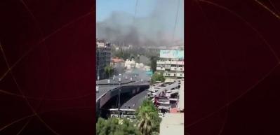 Şam'da Macron'un kaldığı otelin yakınında patlama! 
