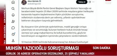 Muhsin Yazıcıoğlu soruşturmasında dev operasyon: 25 ş&uuml;pheli yakalandı
