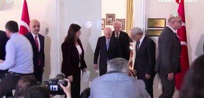 DEM Parti MHP lideri Devlet Bah&ccedil;eli'yi ziyaret etti.