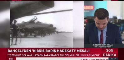 Devlet Bah&ccedil;eli'den Kıbrıs Barış Harekatı mesajı