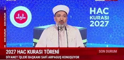 2027 hac kuraları &ccedil;ekildi